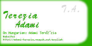 terezia adami business card